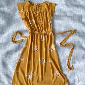 LOFT cap sleeve floral dress